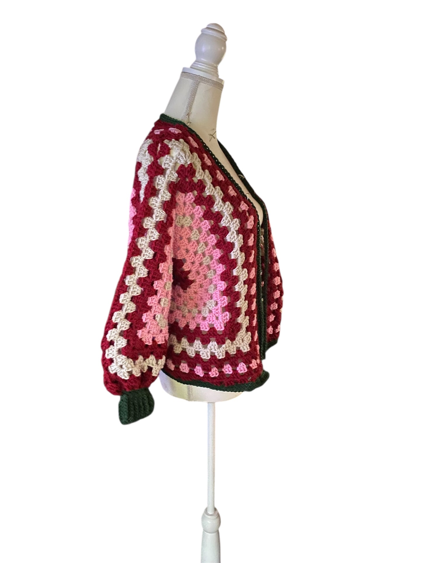 🌹 Rose Bouquet Hexi-Cardigan