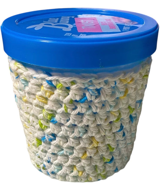 Blueberry Lemonade Ice Cream Pint Cozies – Handmade Crochet Sweetness